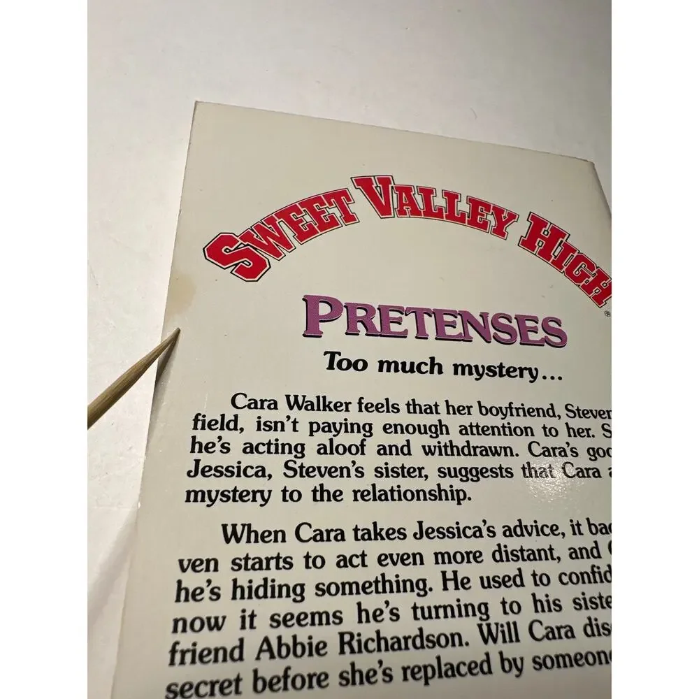 Sweet Valley High 1ST Edition First Print Book #44 Pretenses Vintage 1980's